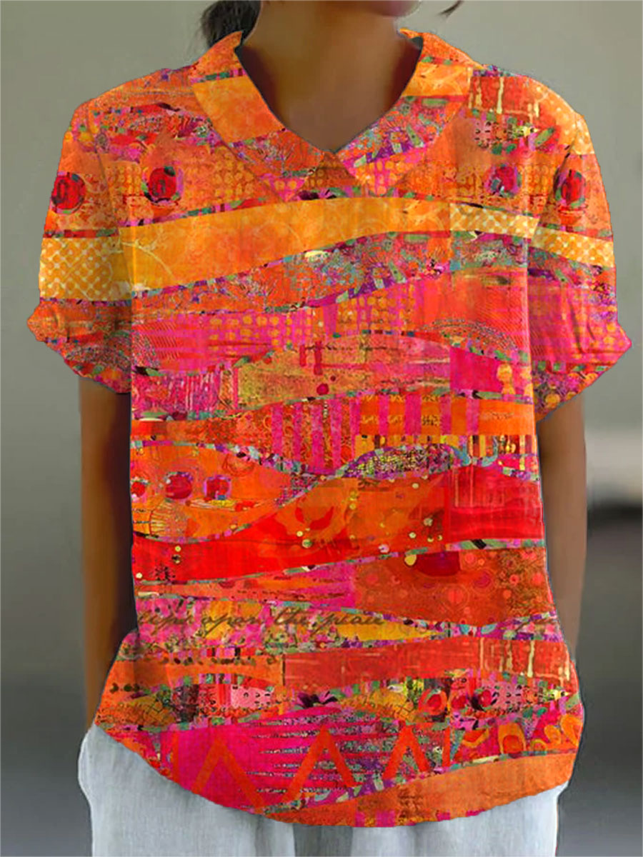 Aurora Valencia | Abstract Print Shirt