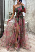 Aurora Valencia | Summer Escape Beauty Floral Pleated Maxi Dress
