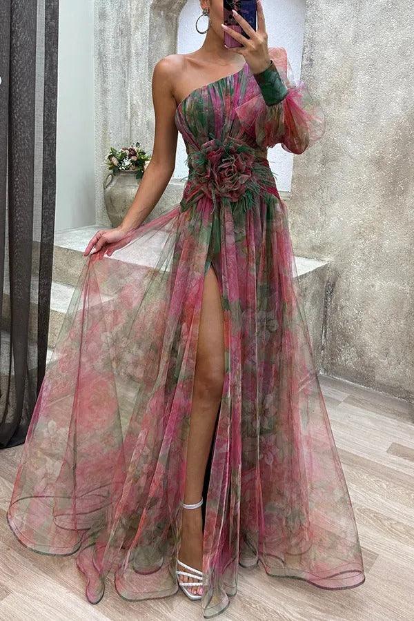 Aurora Valencia | Summer Escape Beauty Floral Pleated Maxi Dress