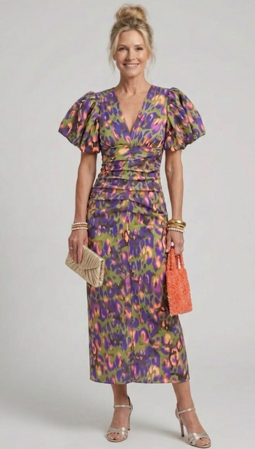 Aurora Valencia |Dress with Puff Sleeves