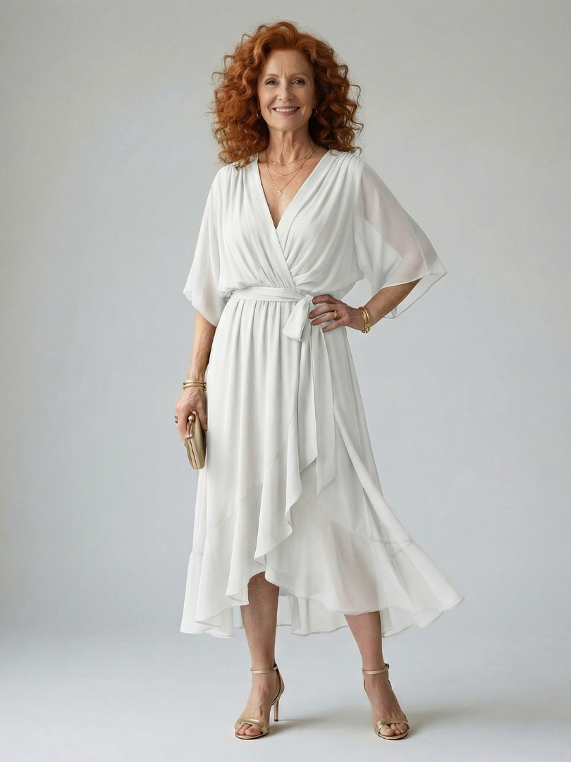 Aurora Valencia | Light Drape Midi Dress
