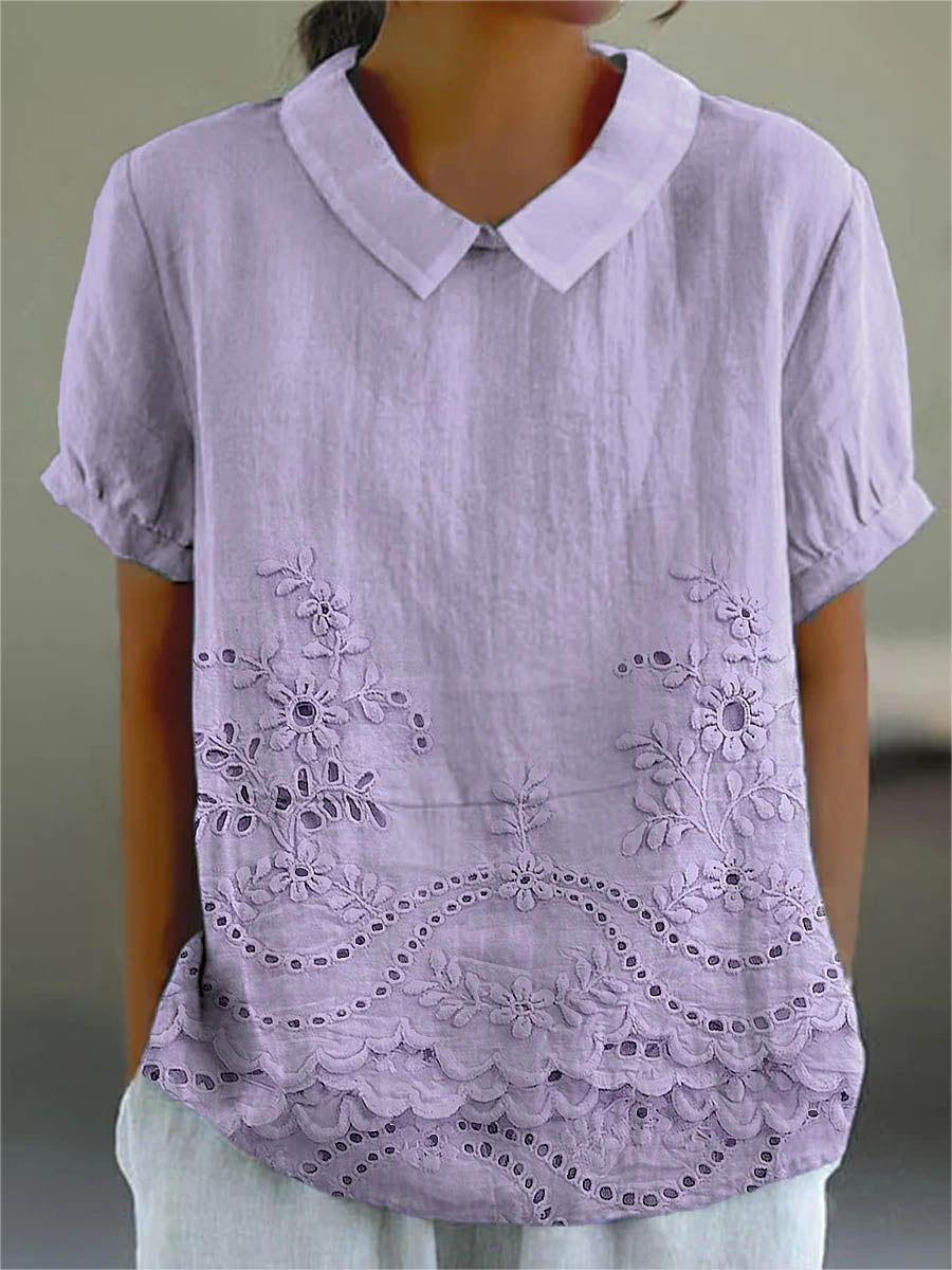 Aurora Valencia | Floral Embroidered Shirt