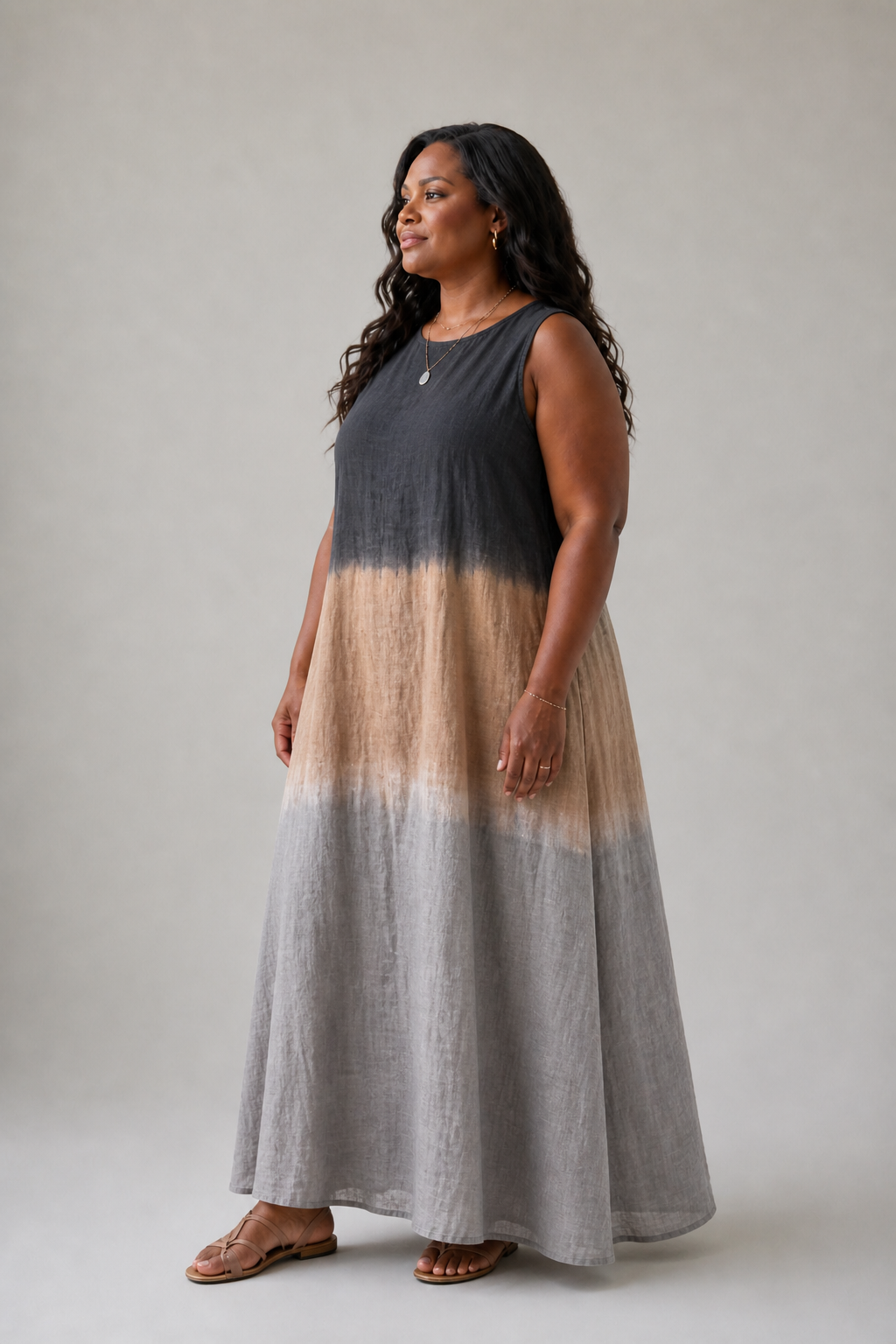 Aurora Valencia | Sleeveless Ombre Midi Dress