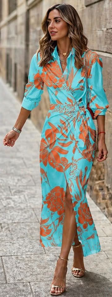 Aurora Valencia | Printed Wrap Dress