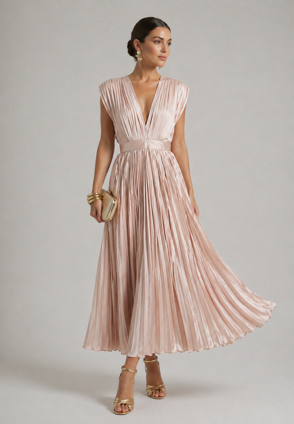 Aurora Valencia | Timeless Pleated Midi Dress