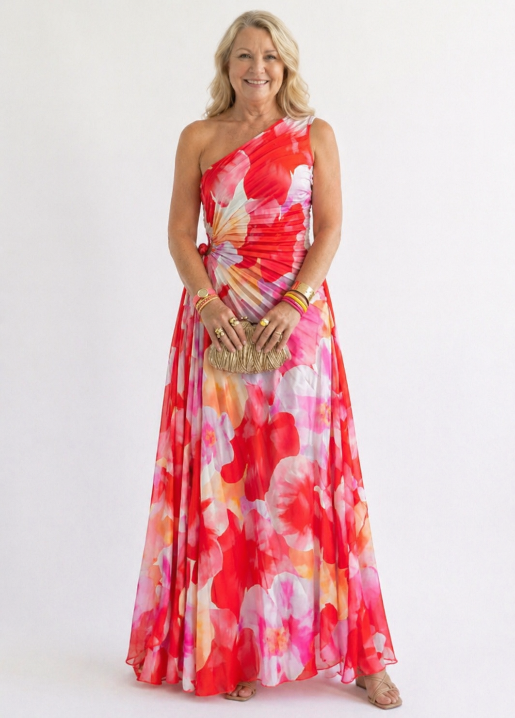 Aurora Valencia | Pleated One-Shoulder Dress