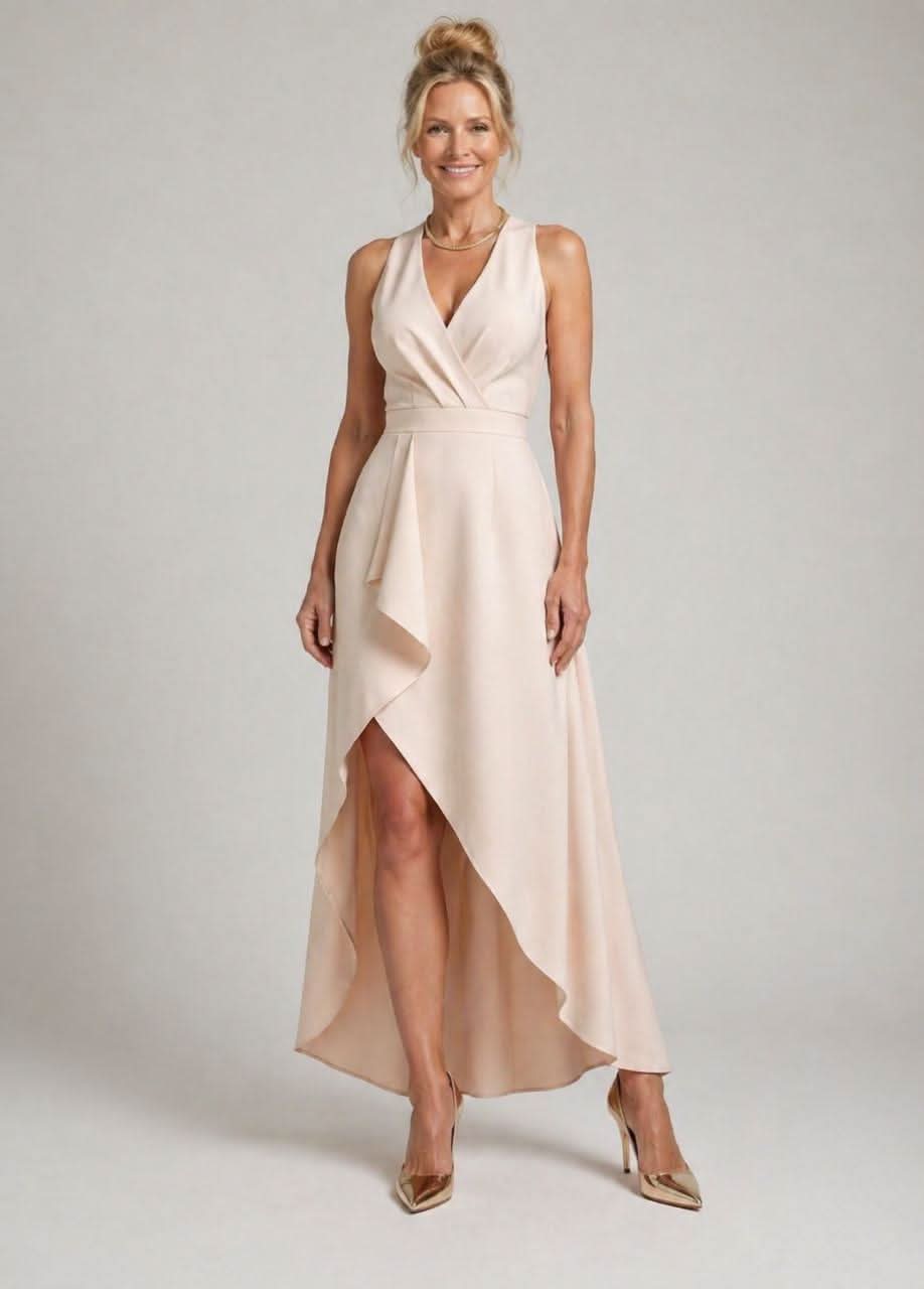 Aurora Valencia |Midi Wrap Dress with V-Neck