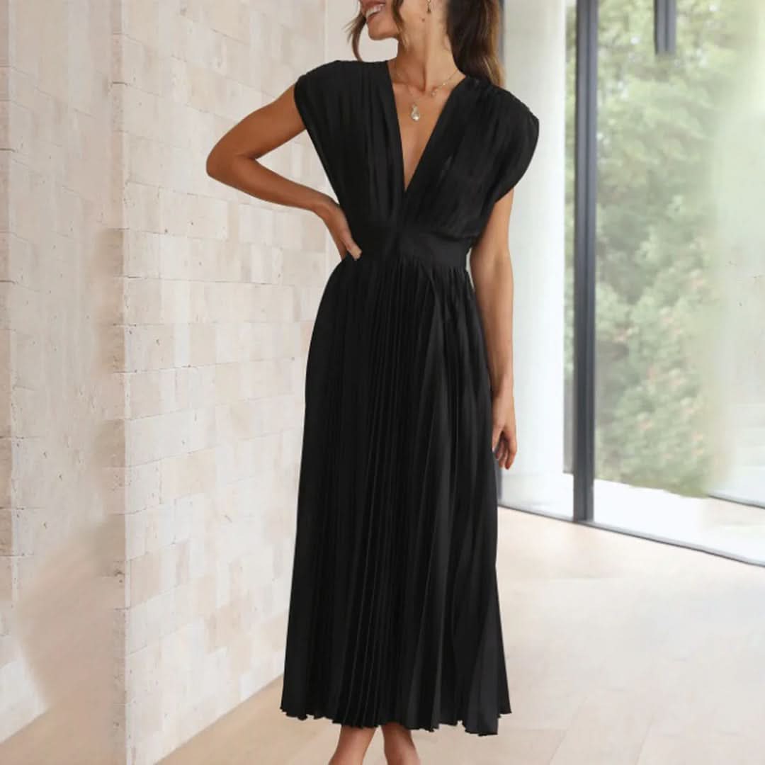 Aurora Valencia | Timeless Pleated Midi Dress