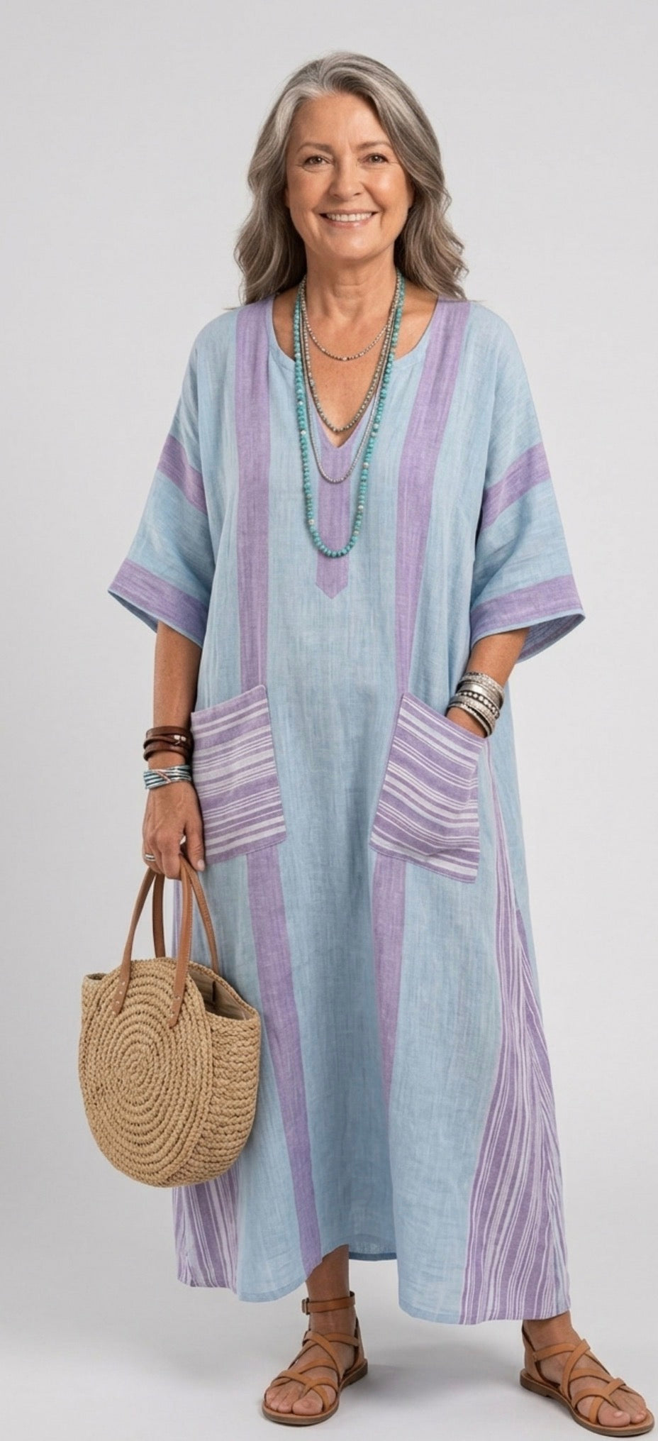 Aurora Valencia | Light Flow Pocket Midi Dress