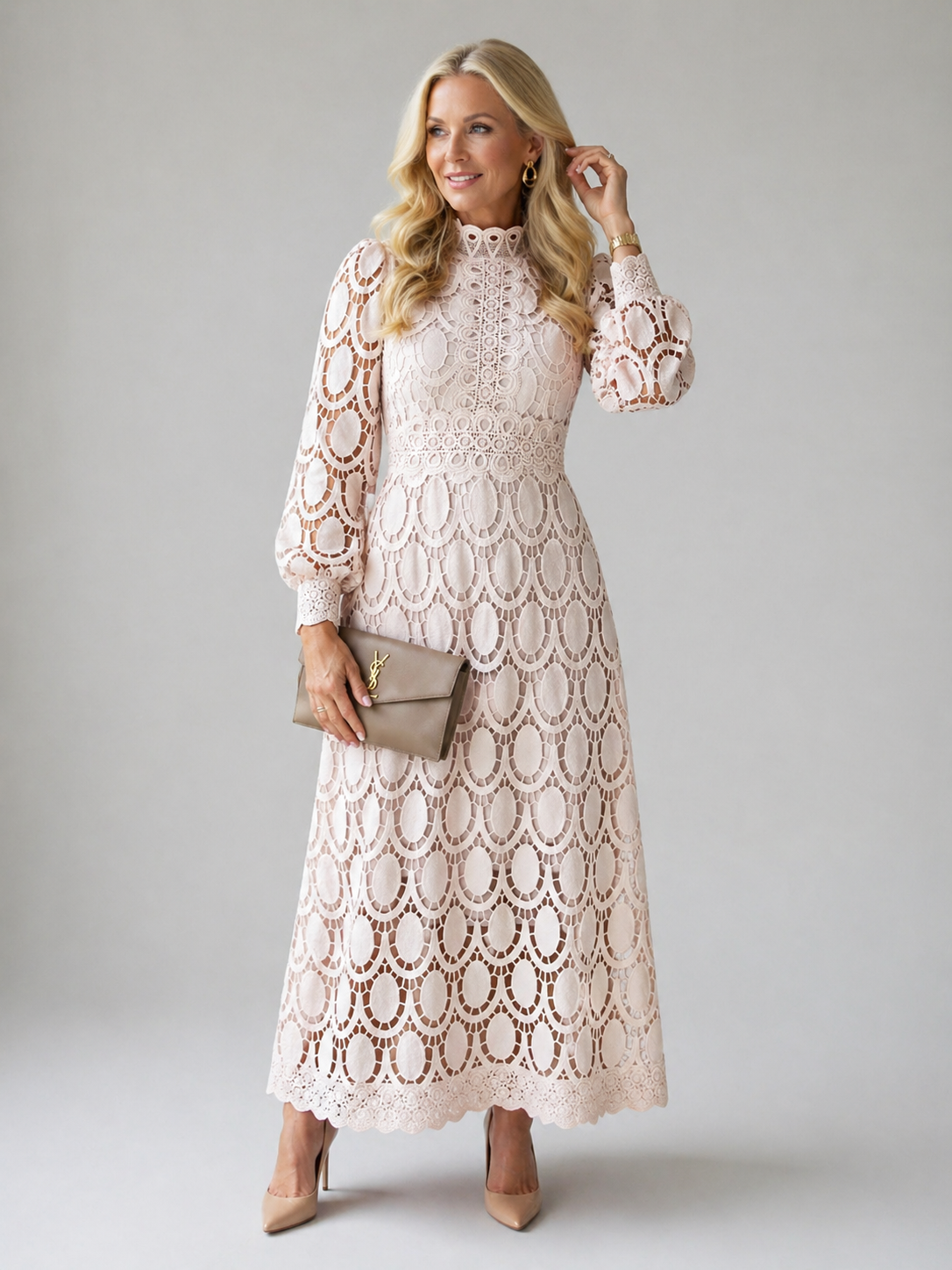 Aurora Valencia | Lace Midi Dress
