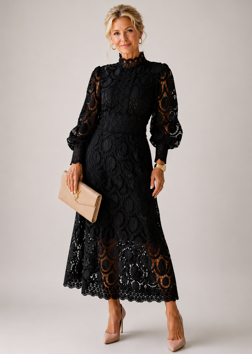 Aurora Valencia | Lace Midi Dress
