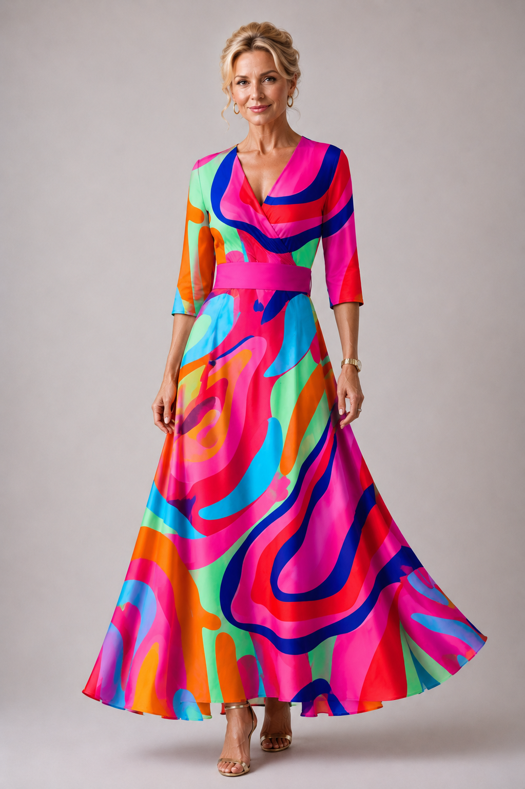Aurora Valencia  | Comfortable dress for every day with V-neck