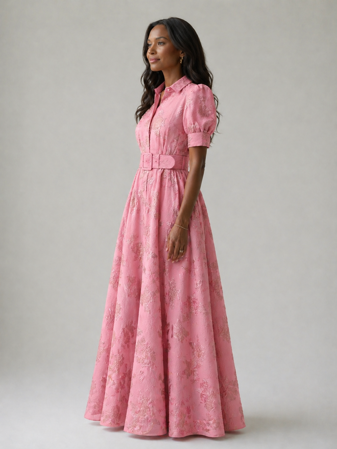 Aurora Valencia | Belted Floral Maxi Dress