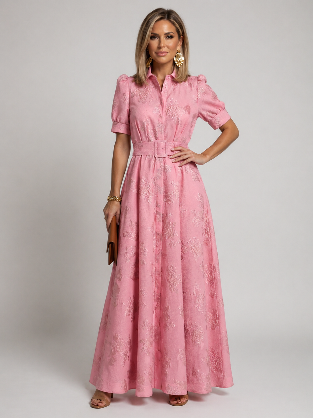 Aurora Valencia | Belted Floral Maxi Dress