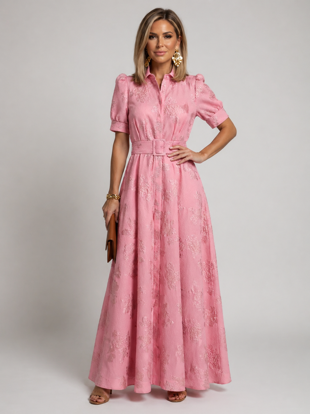 Aurora Valencia | Belted Floral Maxi Dress