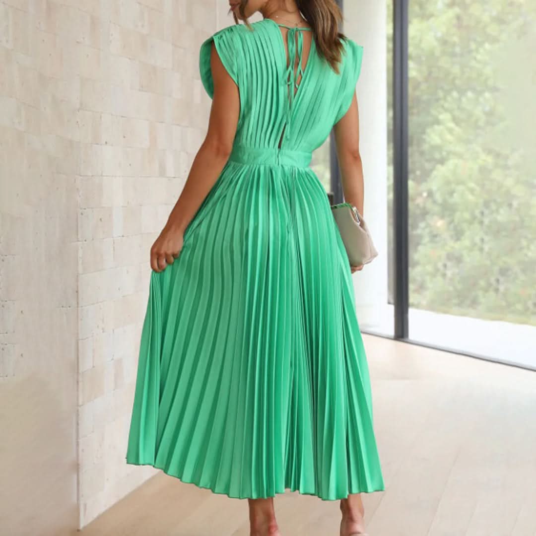 Aurora Valencia | Timeless Pleated Midi Dress
