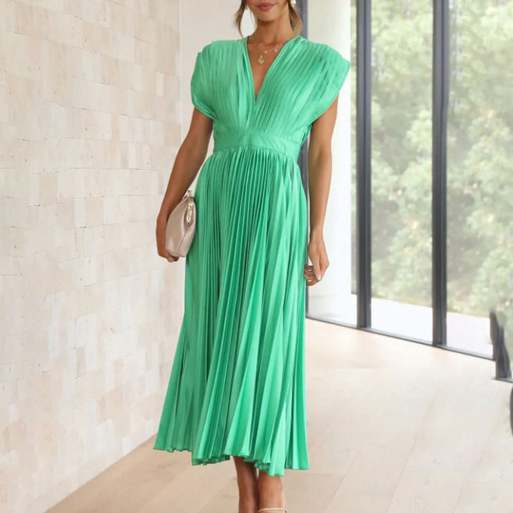Aurora Valencia | Timeless Pleated Midi Dress