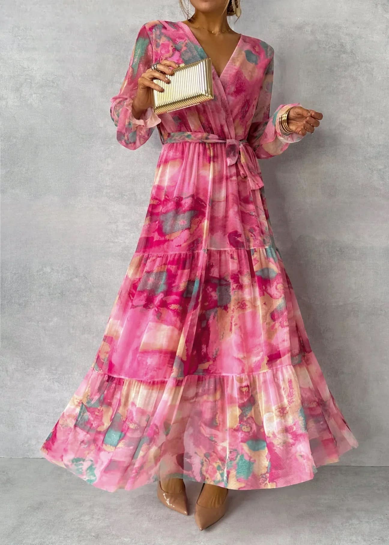 Aurora Valencia | Wrap Dress with Floral Print