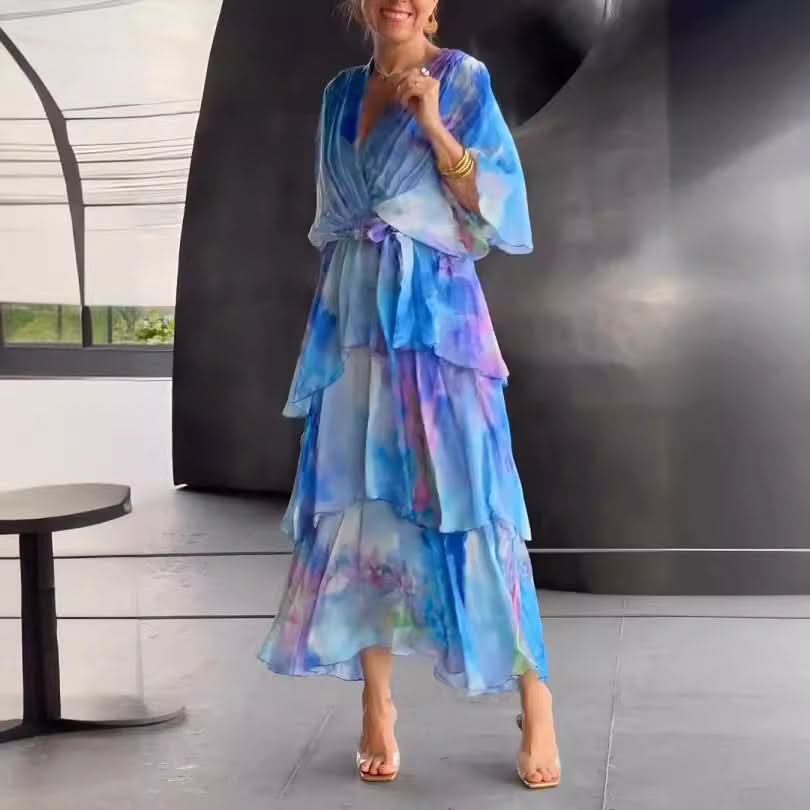 Aurora Valencia |Layered Floral Sun Dress