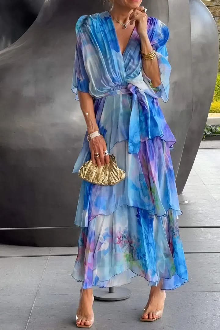 Aurora Valencia |Layered Floral Sun Dress