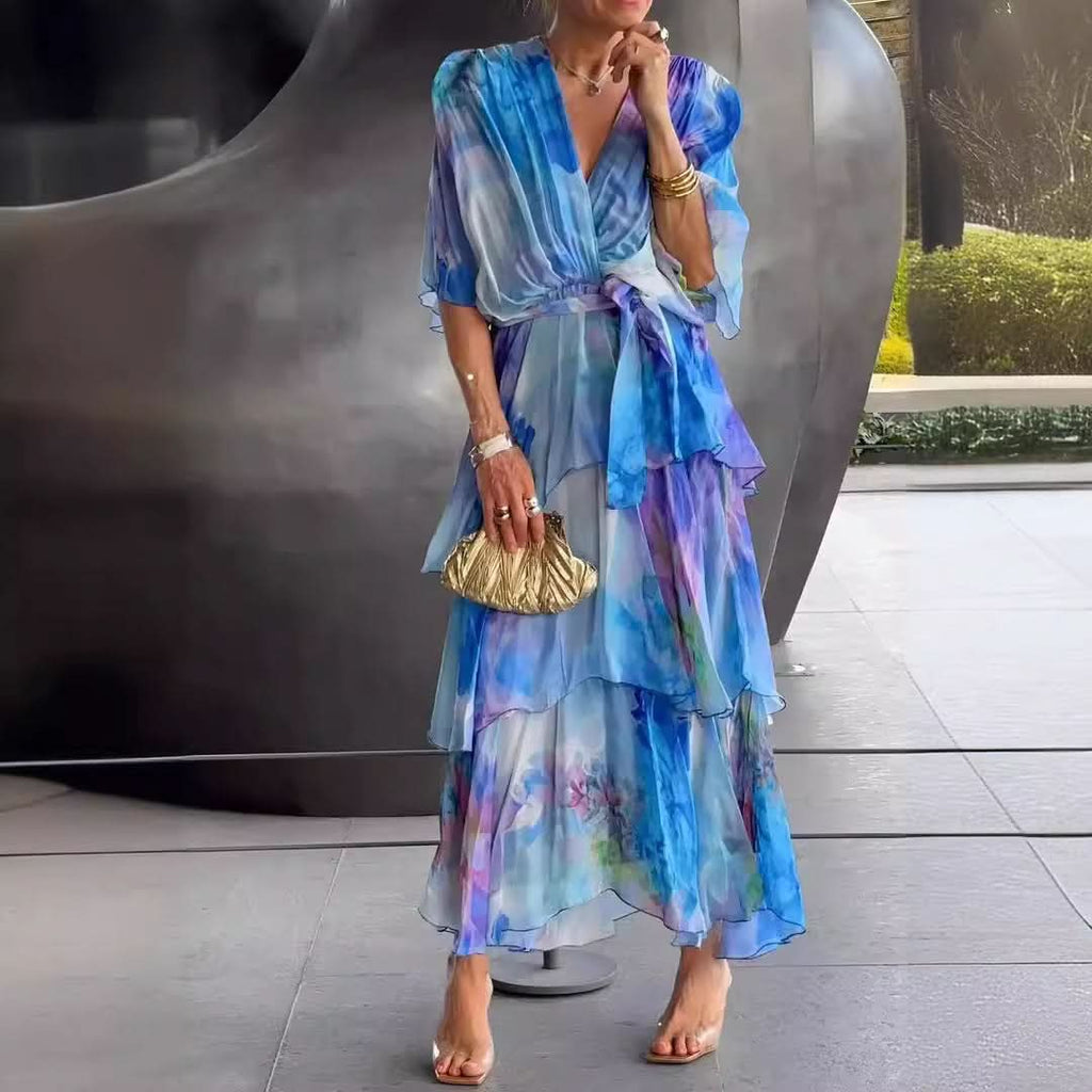 Aurora Valencia |Layered Floral Sun Dress