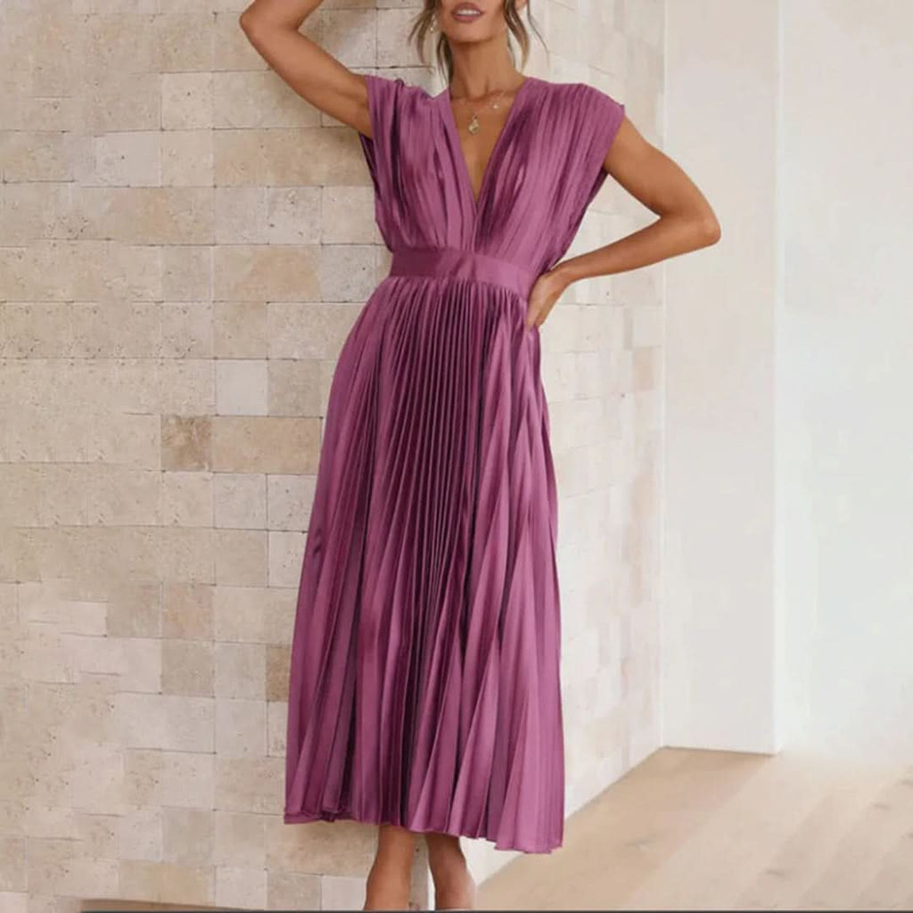 Aurora Valencia | Timeless Pleated Midi Dress