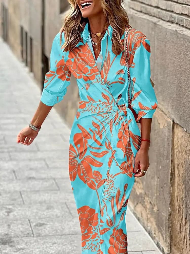 Aurora Valencia | Printed Wrap Dress