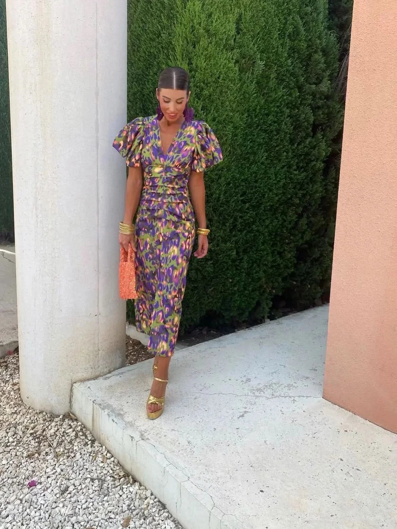 Aurora Valencia |Dress with Puff Sleeves