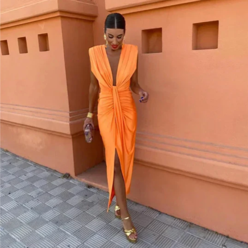Aurora Valencia | Elegant Pleated Dress