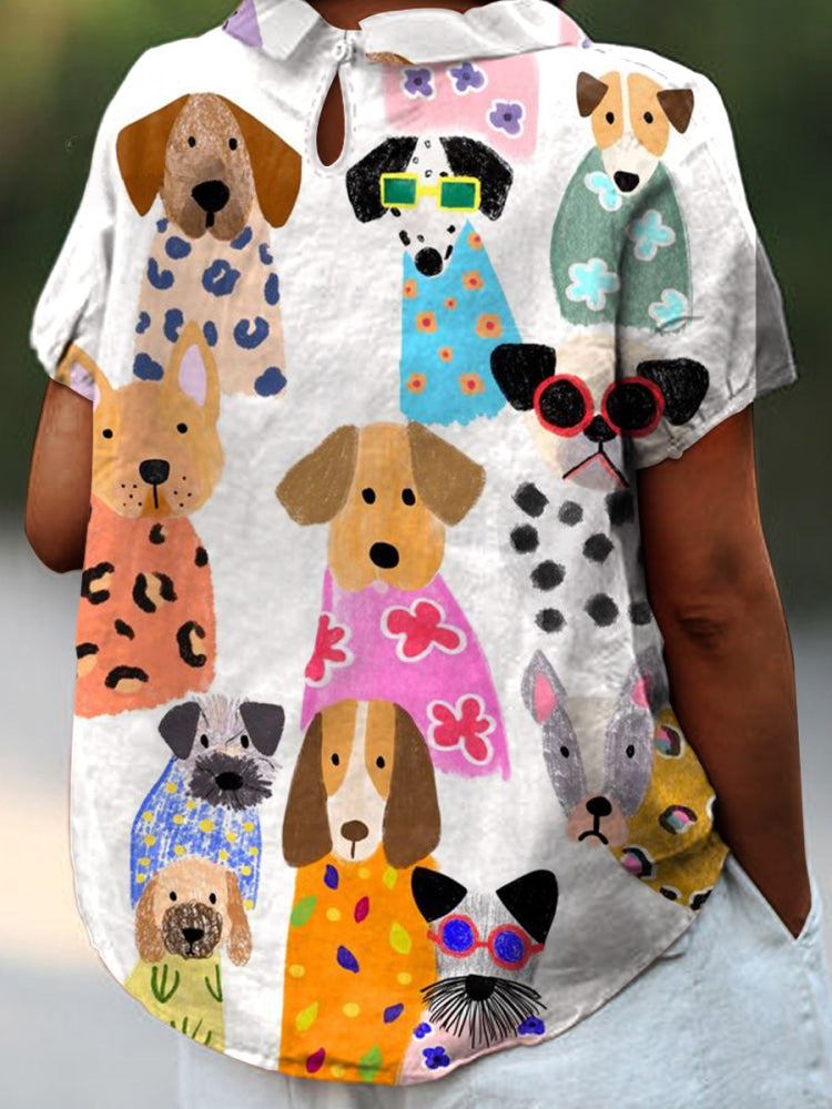 Aurora Valencia | Dog Print Shirt