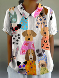Aurora Valencia | Dog Print Shirt