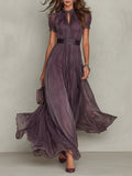 Aurora Valencia  | Vintage Elegant Chiffon Maxi Dress