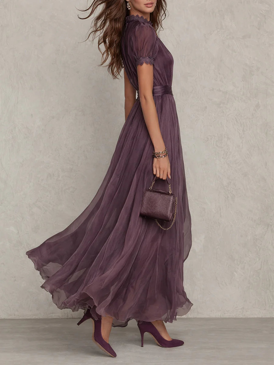 Aurora Valencia  | Vintage Elegant Chiffon Maxi Dress