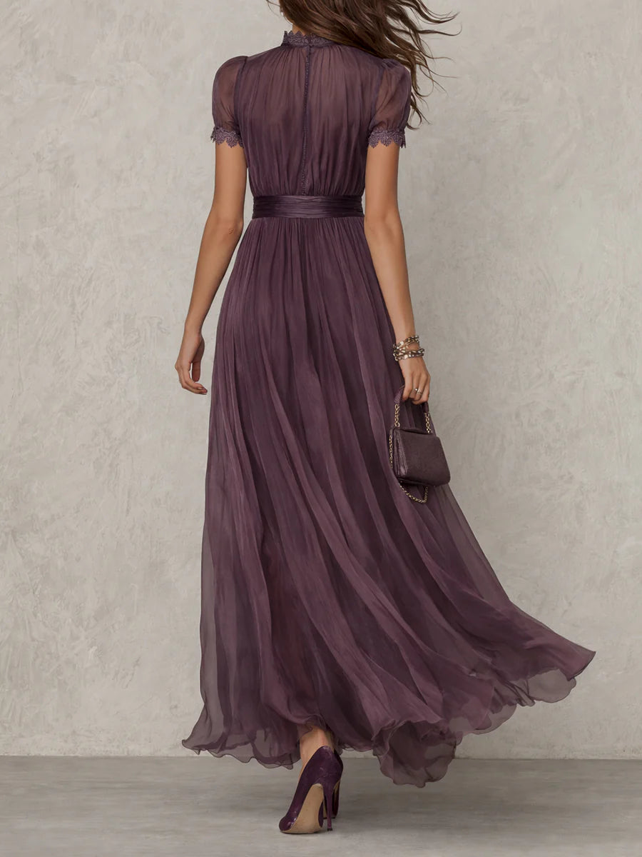 Aurora Valencia  | Vintage Elegant Chiffon Maxi Dress