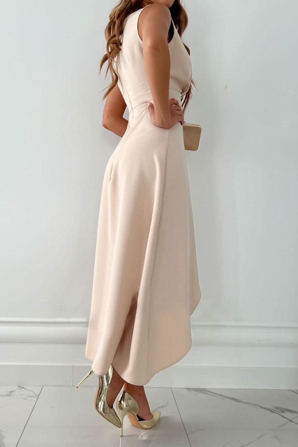 Aurora Valencia |Midi Wrap Dress with V-Neck