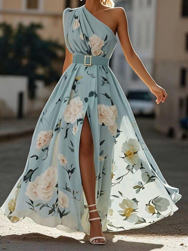 Aurora Valencia  | One-Shoulder Maxi Dress