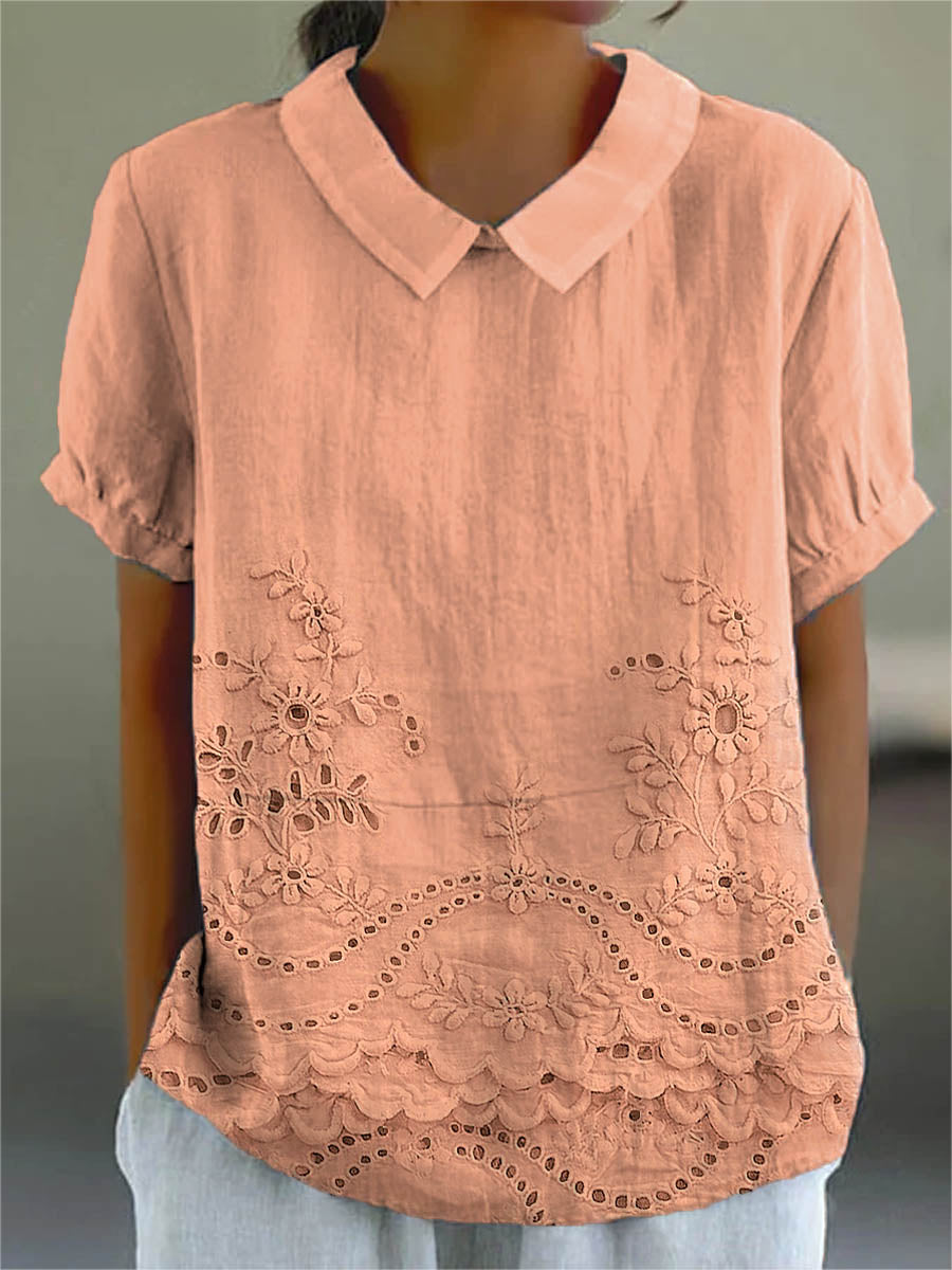 Aurora Valencia | Floral Embroidered Shirt
