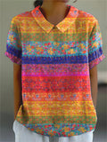 Aurora Valencia | Floral Striped Shirt