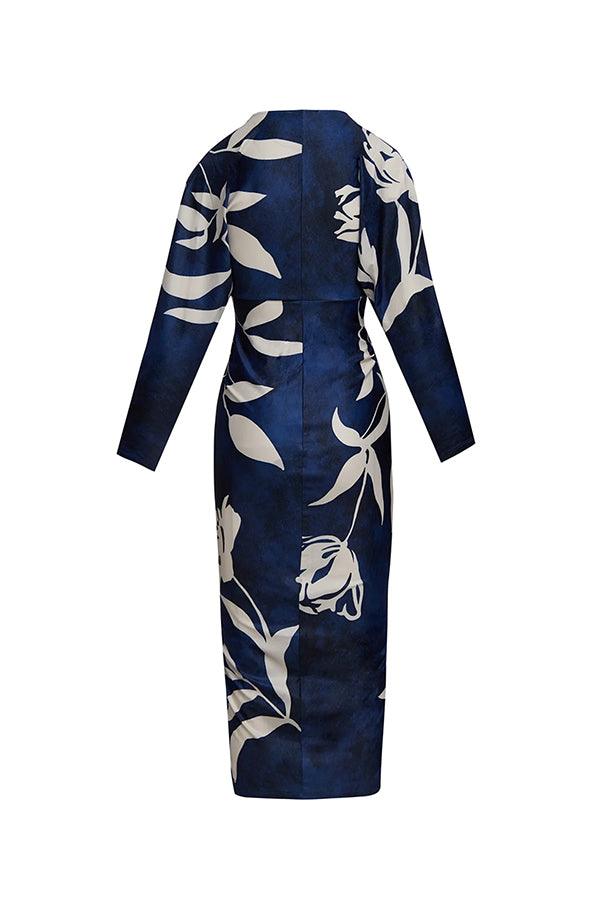 Aurora Valencia | Sun Escape Unique Print Dolman Midi Dress