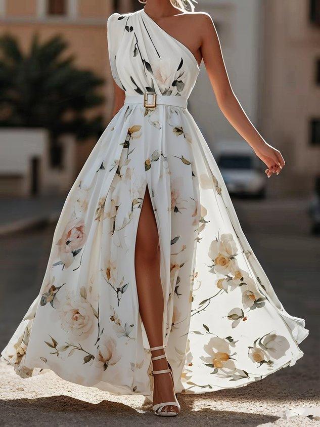 Aurora Valencia  | One-Shoulder Maxi Dress