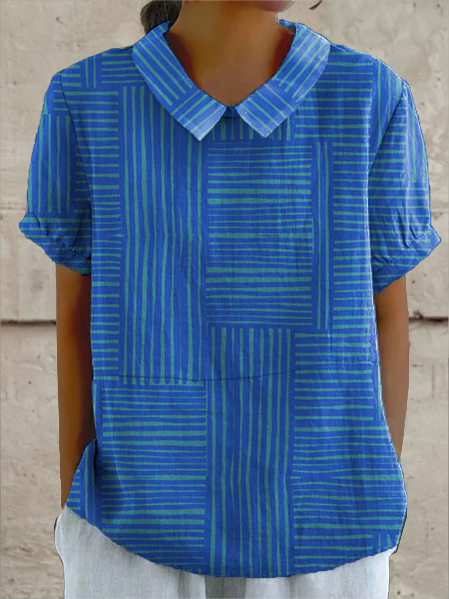 Aurora Valencia | Striped Geometric Shirt