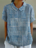 Aurora Valencia | Striped Patchwork Shirt