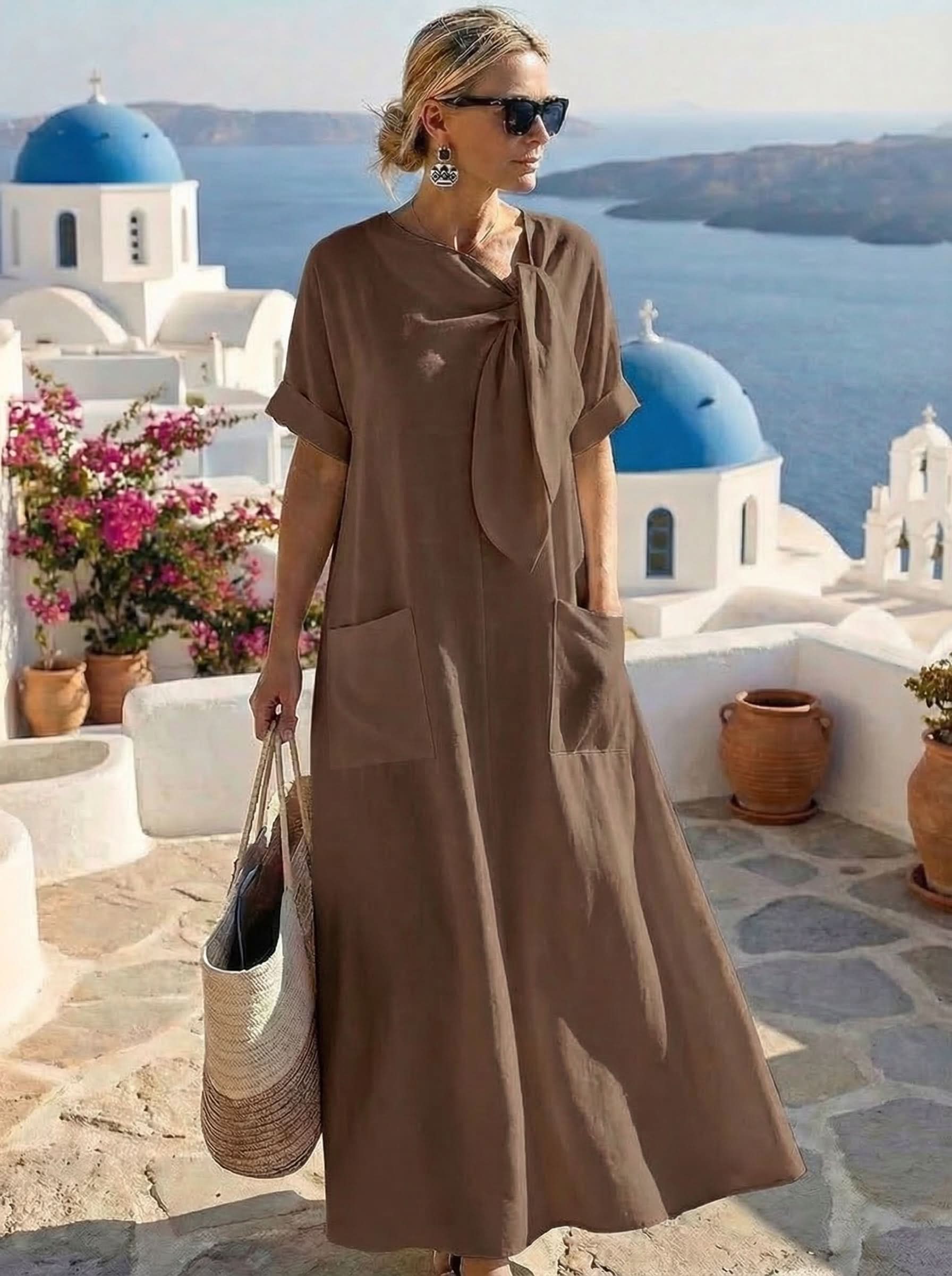 Aurora Valencia Set | Elegant Dress with Pockets